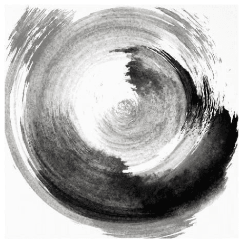 Circular ink-brush illustration representing the FateTell AnnualBook